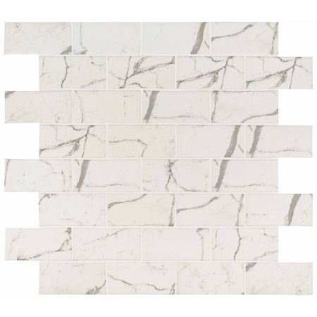 Msi Statuario Celano SAMPLE Glass Mesh-Mounted Mosaic Tile ZOR-MD-0167-SAM